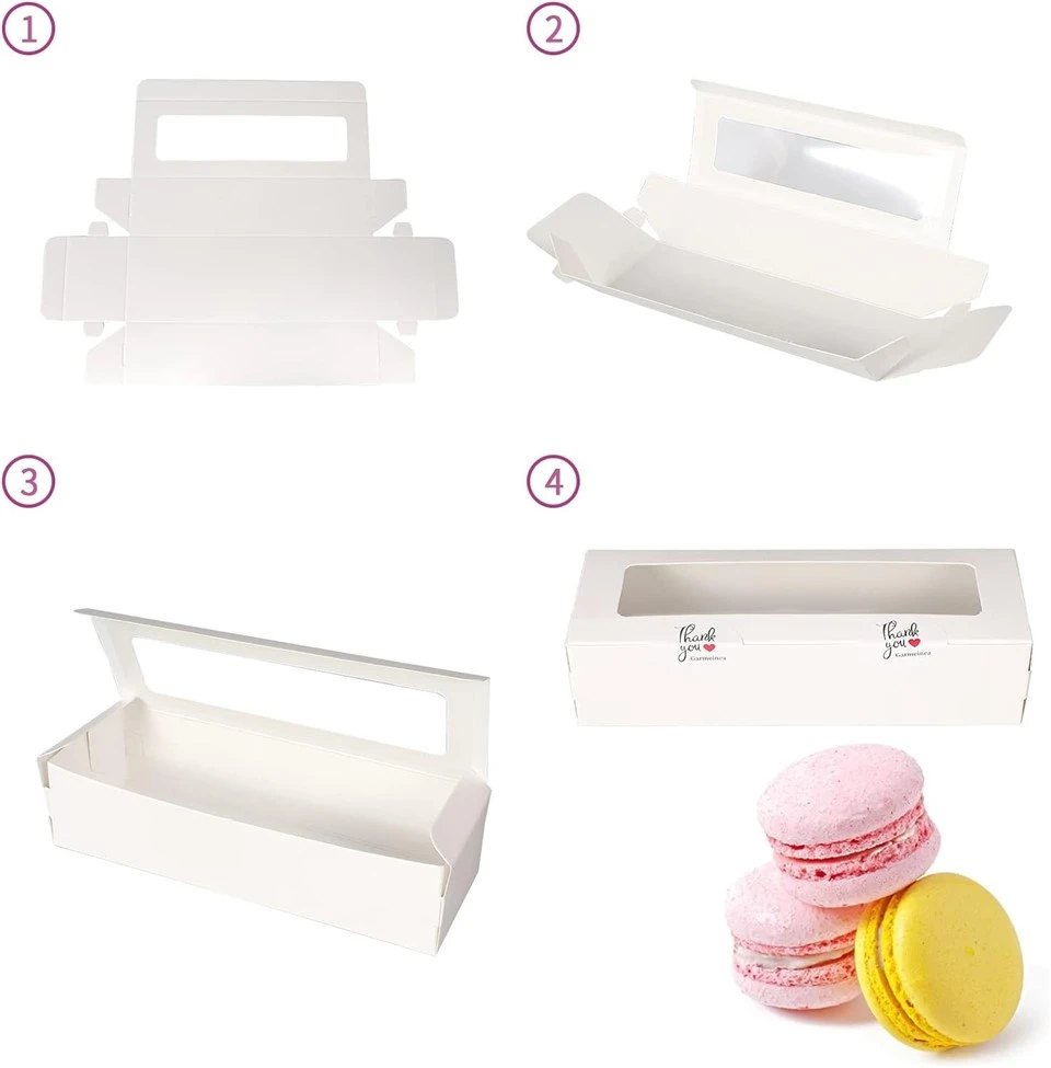 Custom Long White Window Box For Macarons & Truffles suppliers